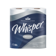 WHISPER SILVER TOILET ROLL 2PLY